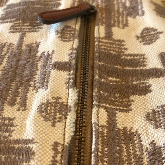 Lucky Brand Great Condition Bucket Bag Purse - Boho Bohemian Linen / Cotton - Picture 7 of 8